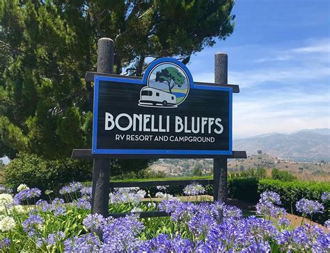 Bonelli bluffs - Bonelli Bluffs in Sunny Southern California. Good Sam Camping. January 27, 2020. Located in the beautiful hills of San Dimas, with magnificent views of Puddingstone Lake, and year-round great weather, you’ll find Bonelli Bluffs RV Resort & Campground. With 518 large spacious paved sites all with full hookups and room to stretch out and …